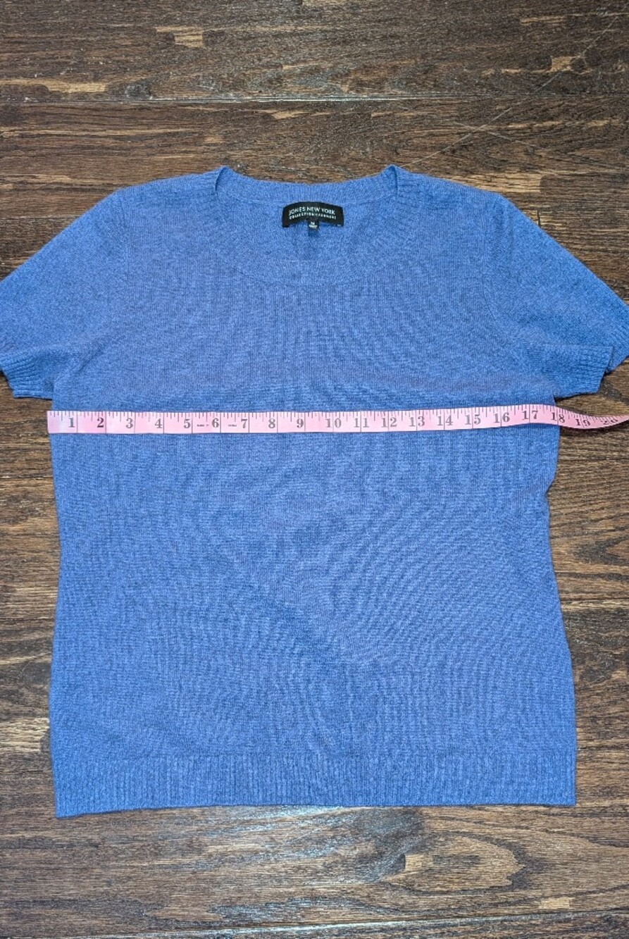 Jones New York 100% Cashmere Women's Knitted Short Sleeve Top - Picture 5 of 6